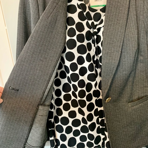 Ann Klein herringbone blazer NWT black and white work wear - Picture 5 of 6